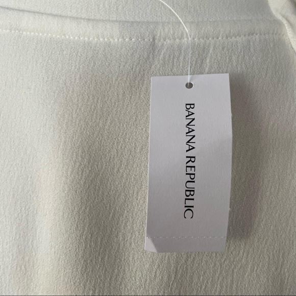 NEW WITH TAGS Banana Republic white 3/4 flowy sleeve shirt top - Picture 7 of 10